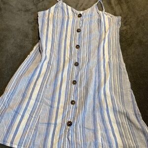 Japan Striped Button Up Summer Dress